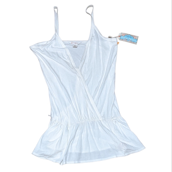 Polo Jeans Ralph Lauren cream colored wrapped draped goddess top blouse … - Picture 10 of 10